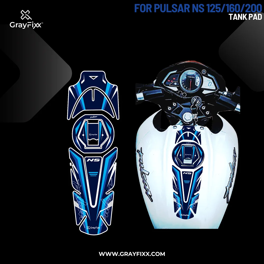Full Tank Pad Compatible with Pulsar NS 125/160/200 | Pack Of 1